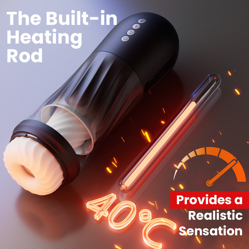 Rotating Male Stroker with Water Stimulation and Precision Vibration