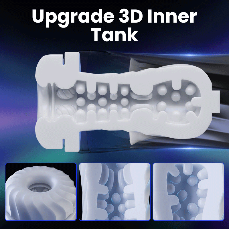Rotating Male Stroker with Water Stimulation and Precision Vibration