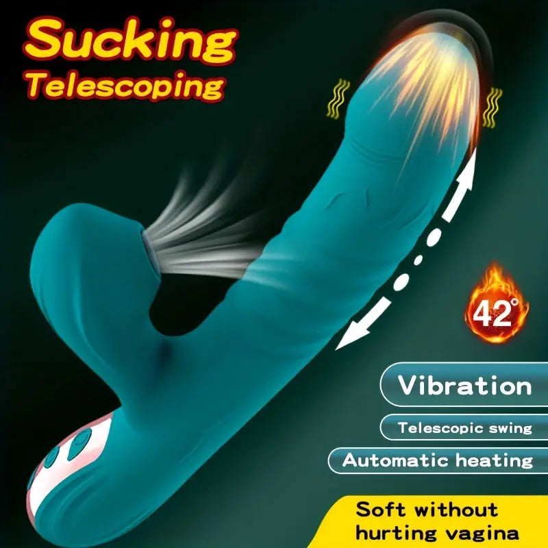 Sucking Vibrator Thrusting Dildo For Women 36 Sucking Modes & 3 Thrust Modes Automatic Heating G-Spot Vibrators Adult Sex Toy For Women & Couples Sweetstoy