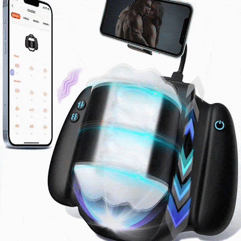 App-Controlled Male Stroker with Automatic Thrusting and Precision Vibration