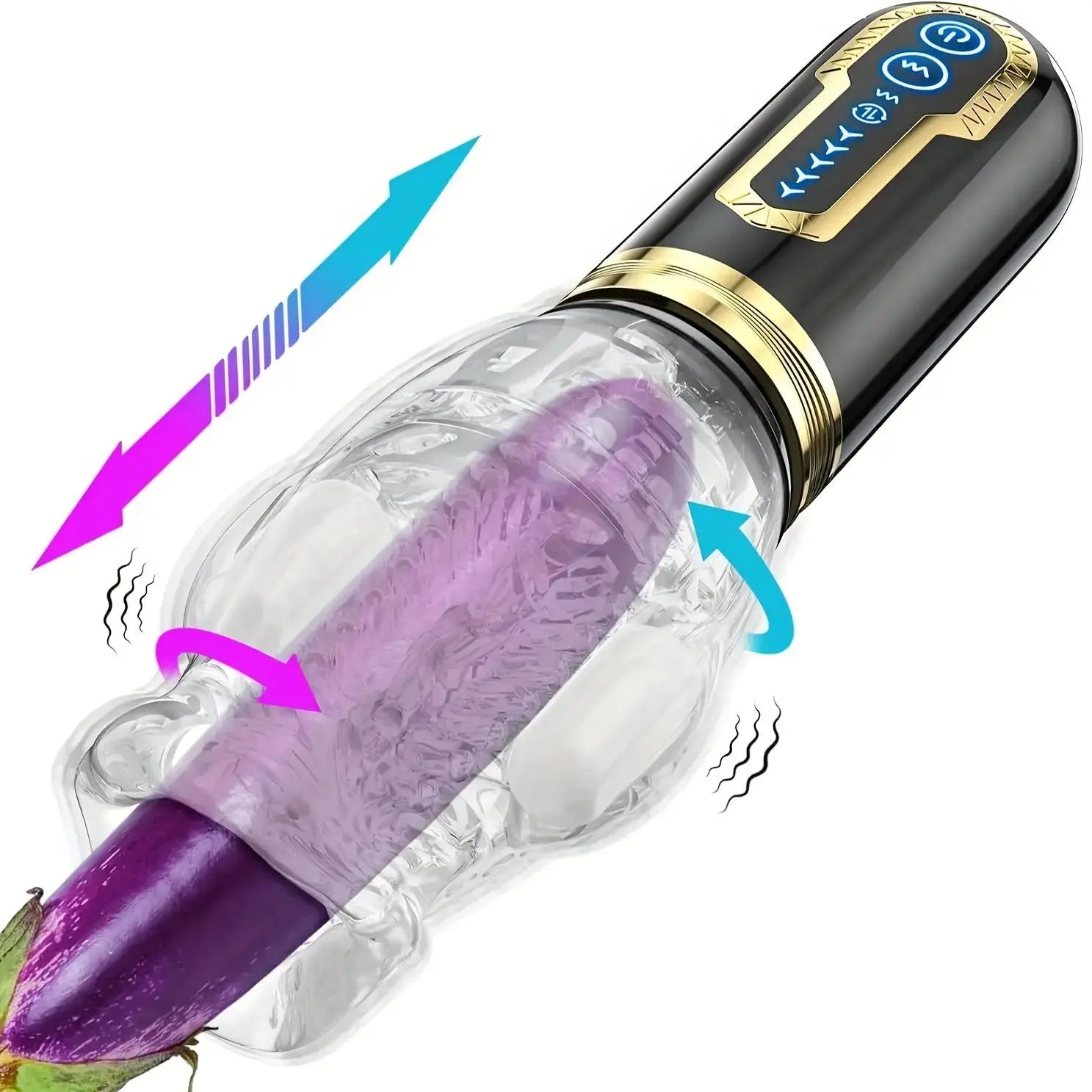 Automatic Male Masturbation Cup 5 Rotating & 7 Vibrating Modes Sweetstoy