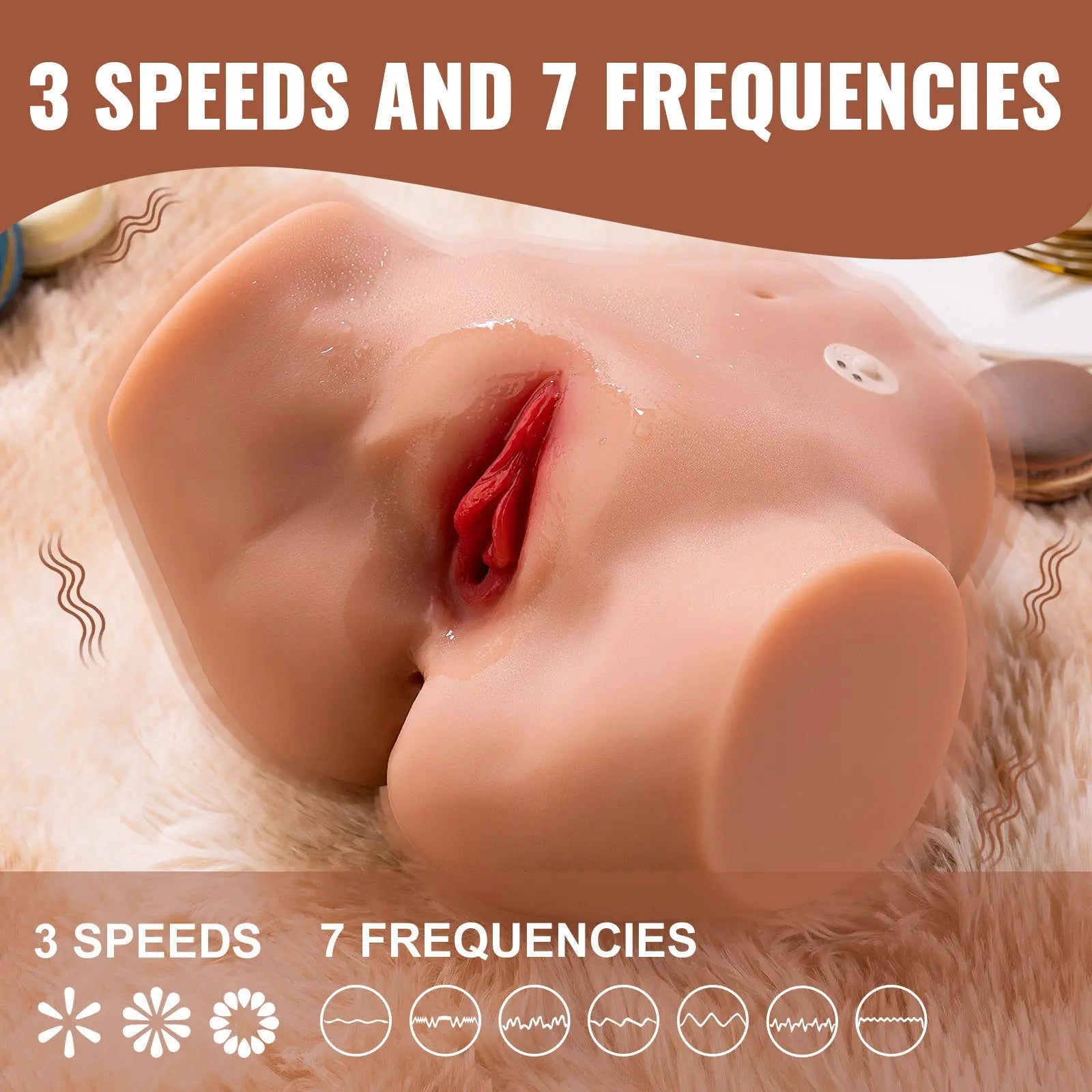 6.39lb wine and wheat color electric butt 3 speeds and 7 frequencies My Store