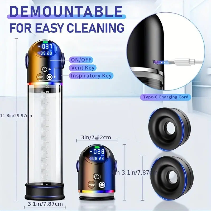 Electric Penis Pump with 4 Suction Modes & Digital Display Sweetstoy