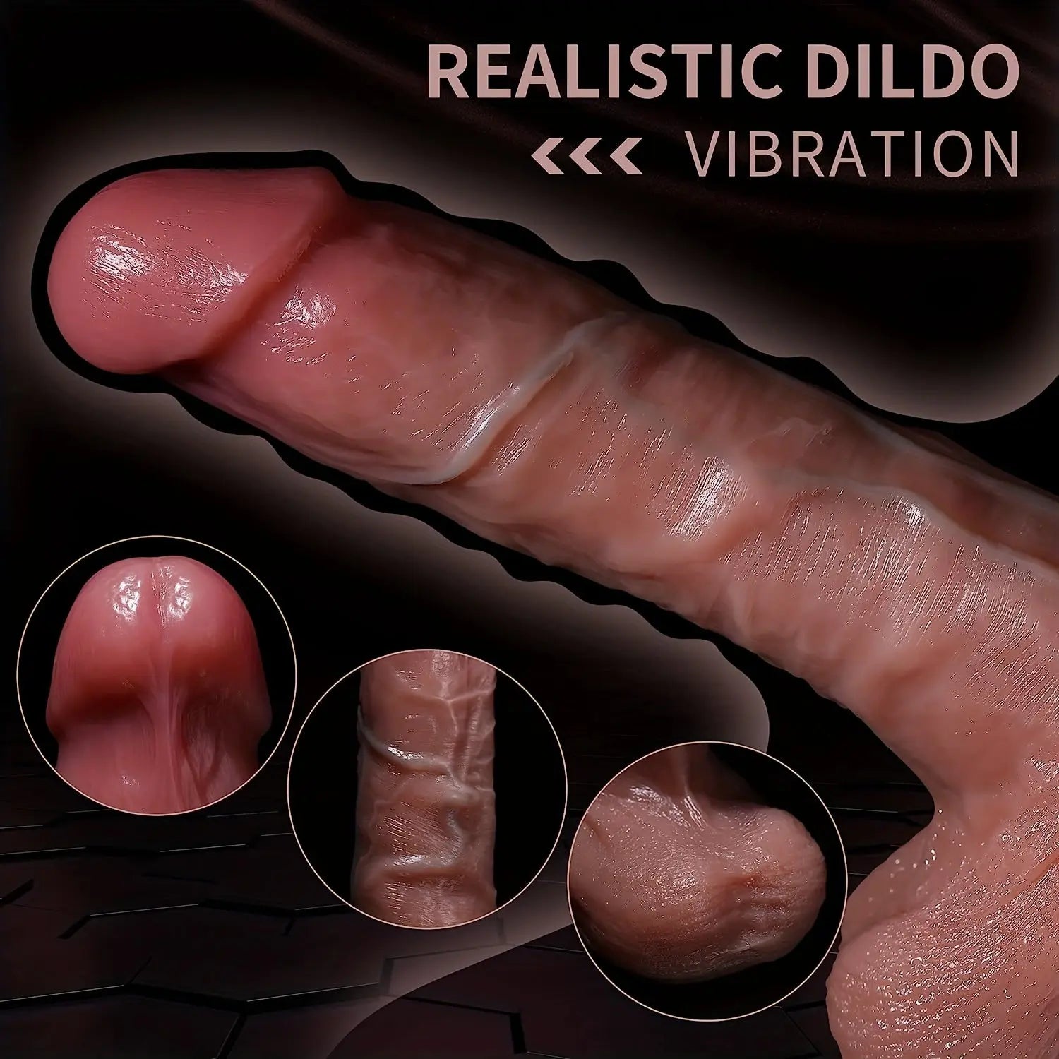 9.1 Inch Realistic Dildo 5 Thrusting & 10 Vibrating Modes & Heating Function G-spot Stimulation Suction Cup Remote Control Sweetstoy