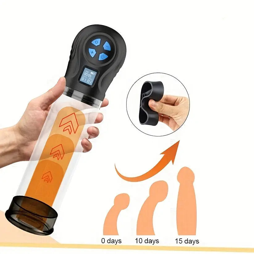 LCD Spa Cup Penis Pump Male Masturbator With 6 Suction Intensities And Suction Modes Sweetstoy