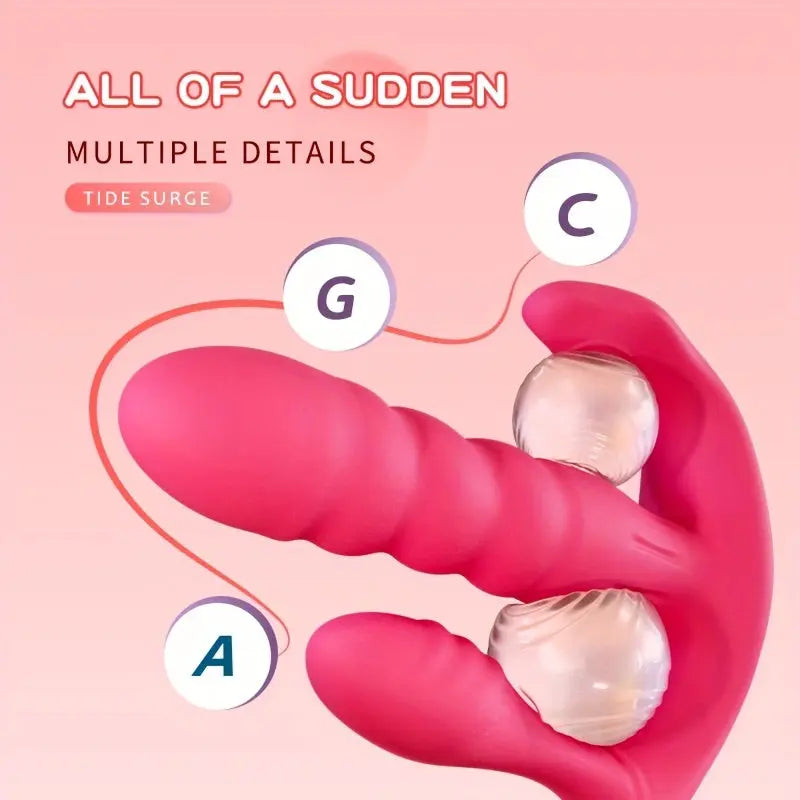 3 Retractable Wearable Vibrator for Vaginal And Anal Penetration And Clitoral Stimulation Sweetstoy