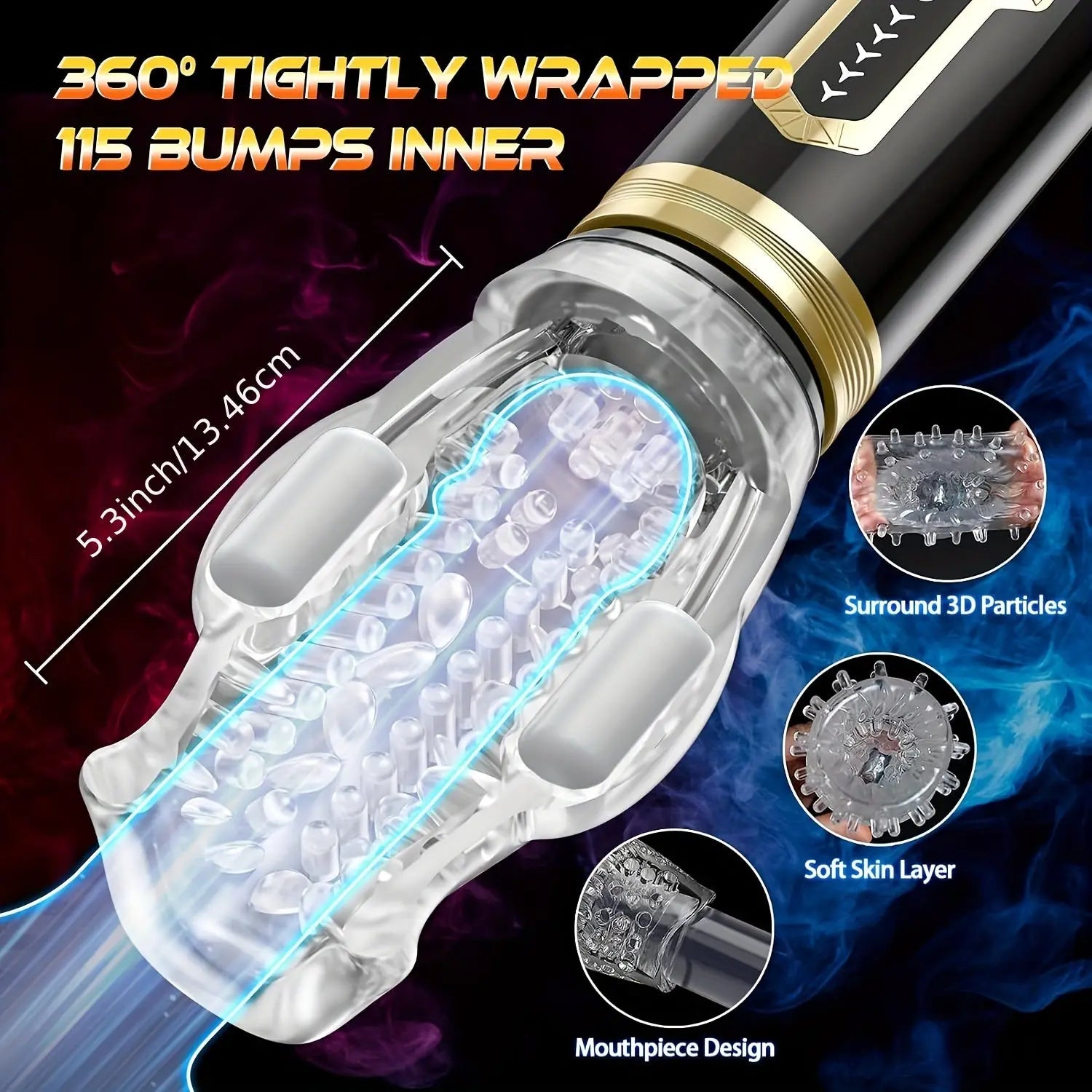 Automatic Male Masturbation Cup 5 Rotating & 7 Vibrating Modes Sweetstoy