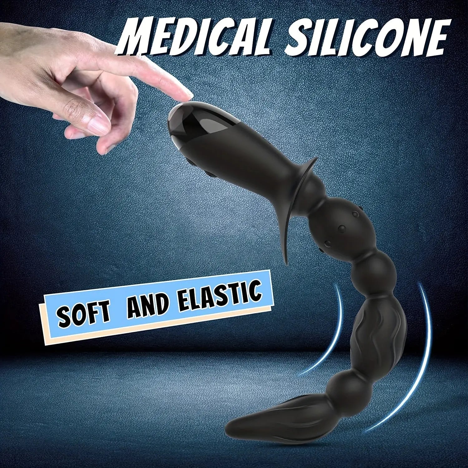10 Vibrating Modes Rechargeable  Anal Beads Medical Silicone Anal Vibrator Sweetstoy