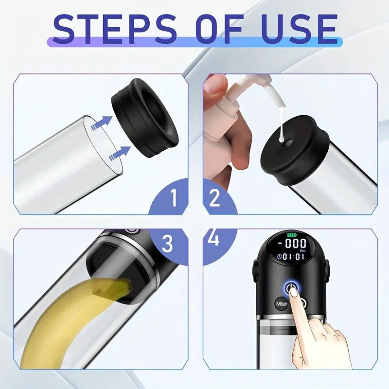 Electric Penis Pump with 4 Suction Modes & Digital Display Sweetstoy