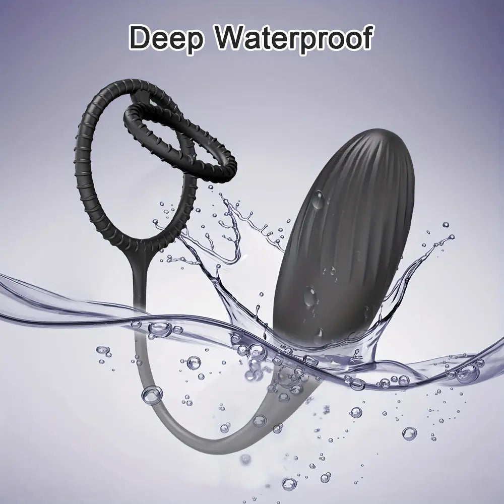 3-in-1 Prostate Massager With Double Penis Rings, 10 Vibration Modes Wireless Remote Control Anal Plug Sweetstoy