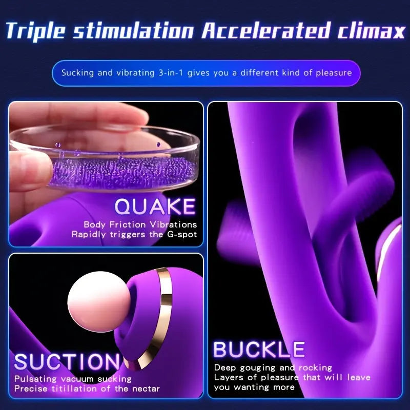 Automatic G-spot Vibrator Clitoral Stimulator 7 Frequency Vibration + 7 Frequency Pull Sweetstoy