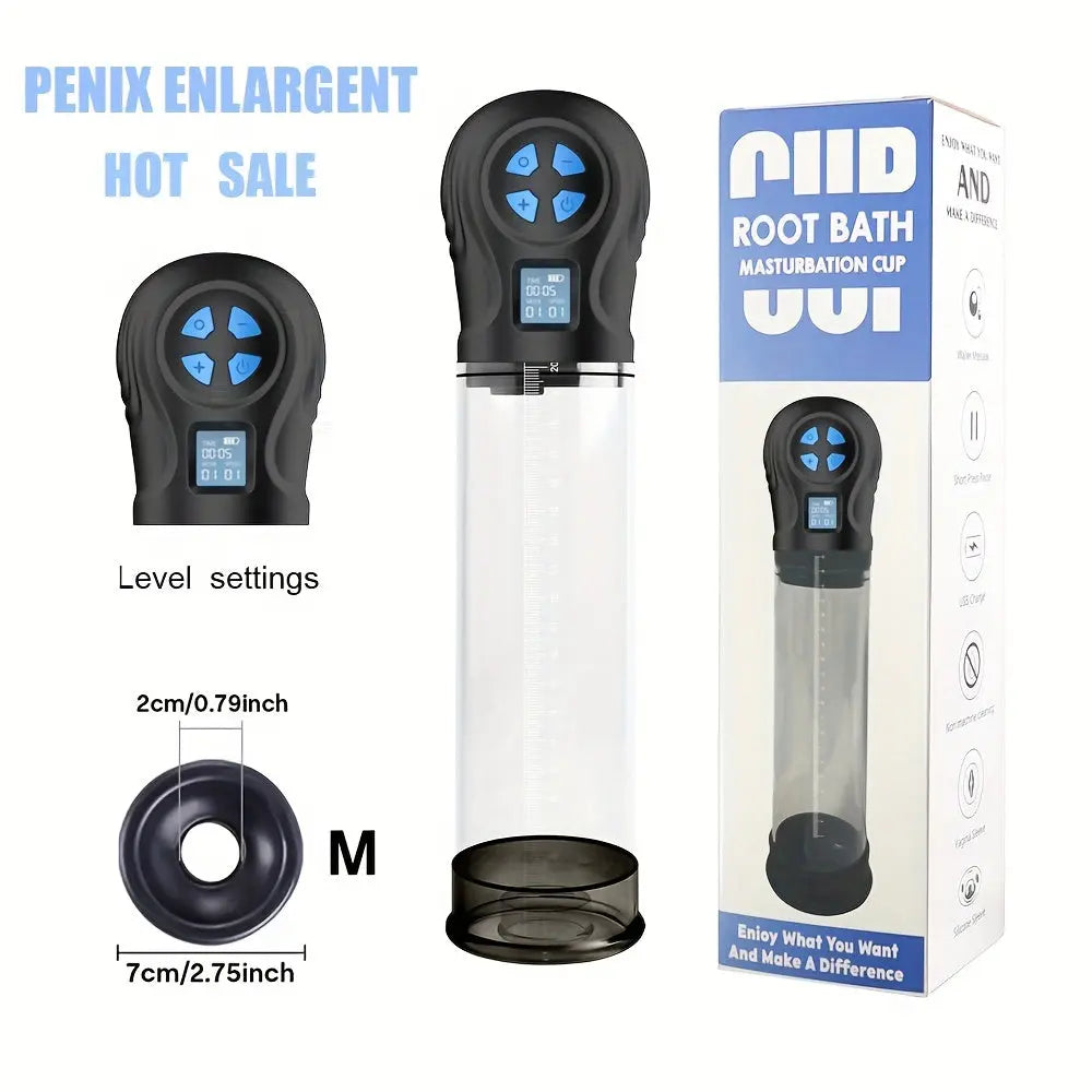 LCD Spa Cup Penis Pump Male Masturbator With 6 Suction Intensities And Suction Modes Sweetstoy