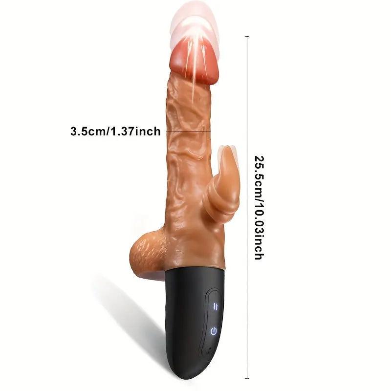 Handheld Dildo Vibrator Realistic G-spot Clitoral Vibrating 3 Thrusting & 7 Vibrating Modes Sweetstoy