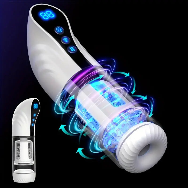 Male Masturbation Cup with 9 Sucking & Vibrating & Rotating Modes Sweetstoy