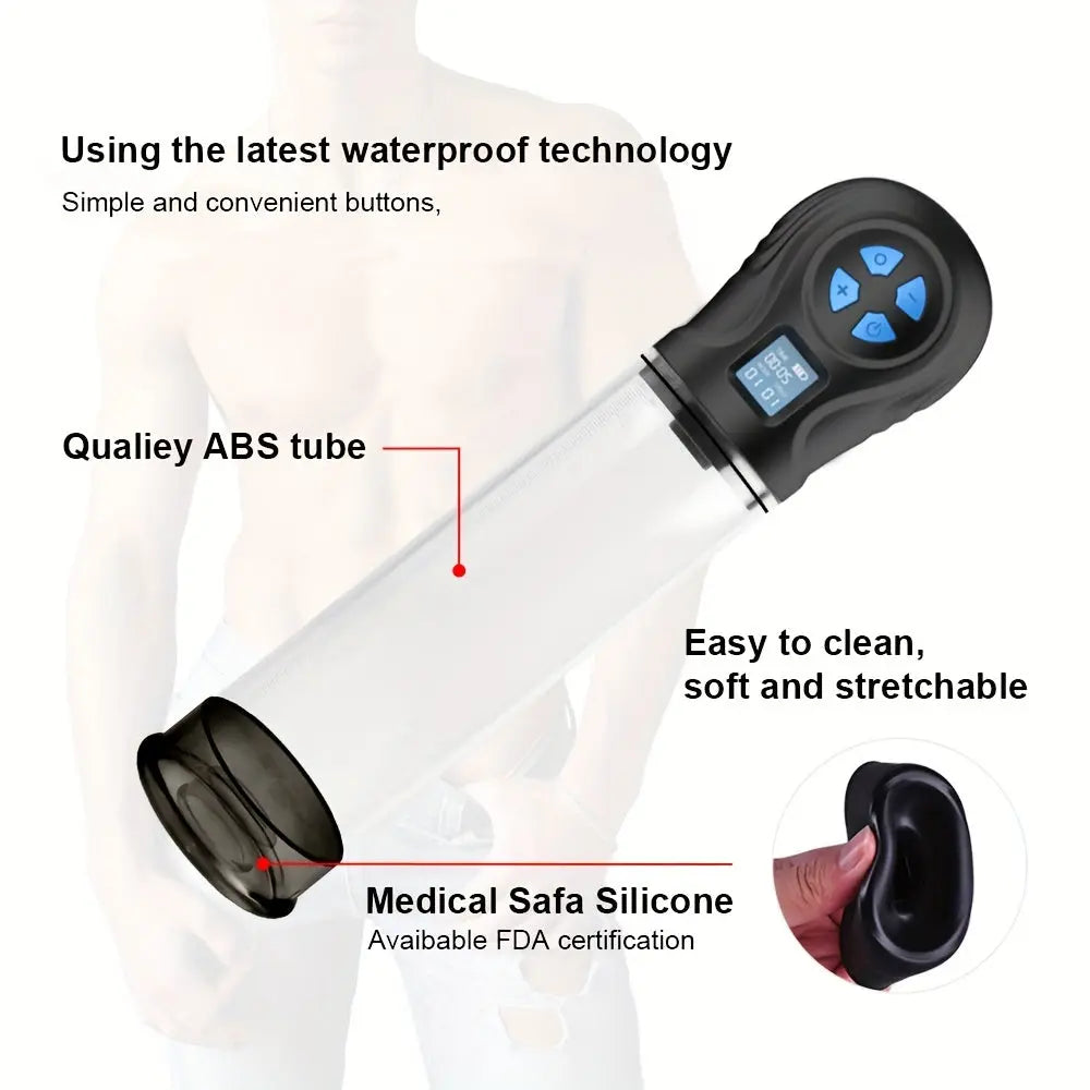LCD Spa Cup Penis Pump Male Masturbator With 6 Suction Intensities And Suction Modes Sweetstoy