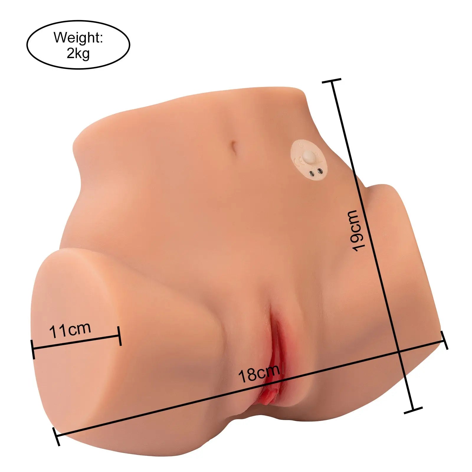 4.4lb electric realistic butt 3 speeds and 7 frequencies dual channel My Store