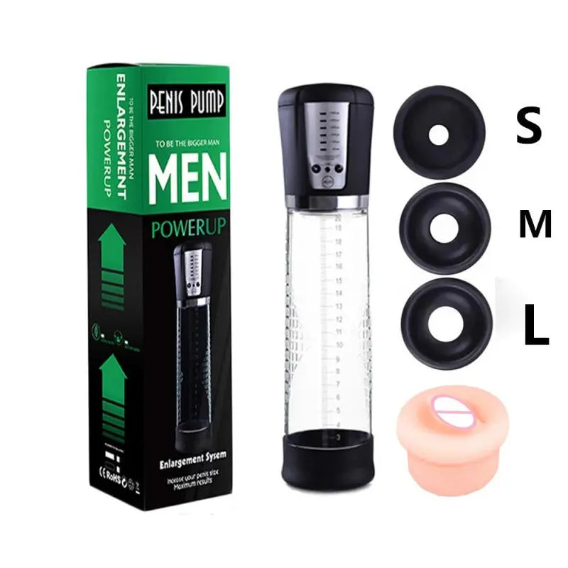 Self-sucking penis pump with vaginal sleeve - black Sweetstoy