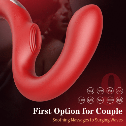2 In 1 Clit & G-spot Vibrator U-Shape Design 9 Vibrating & 5 Tapping Modes