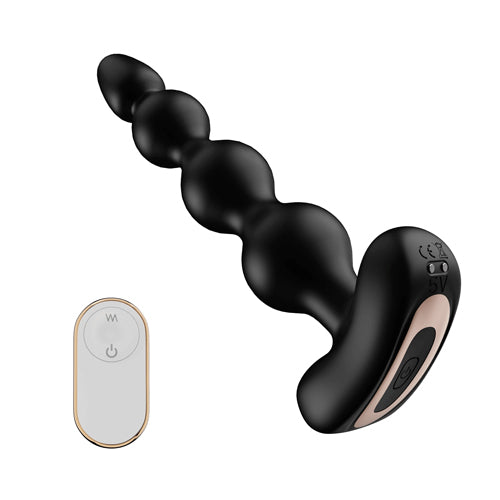 Vibrating Anal Beads with Remote Control & Progressive Comfort Design