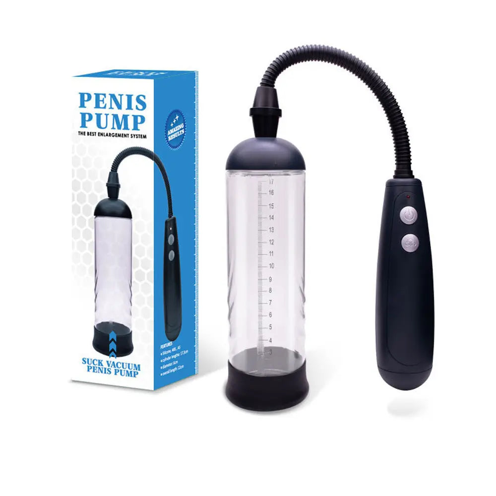 Battery-powered Penis Pump With Scale, Detachable And Washable Plastic Battery-powered Penis Pump With Scale, Detachable And Washable Plastic