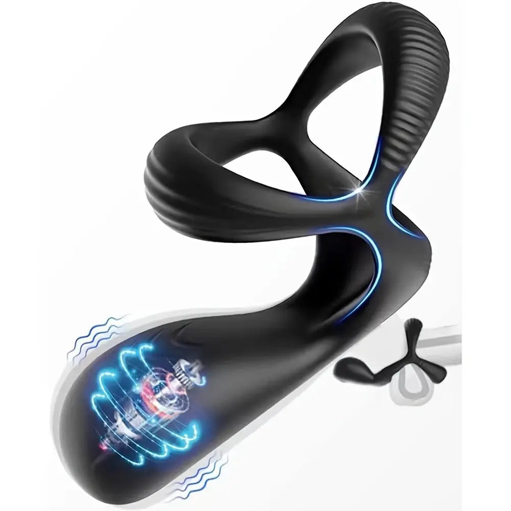 Vibrating Cock Ring, Silicone Penis Rings With 10 Intense Vibration Modes Sweetstoy