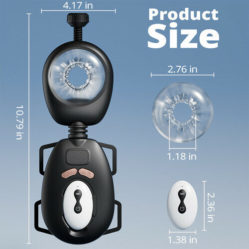Lust Gear - Wearing Masturbation Cup 9 Vibrating & 9 Thrusting Modes