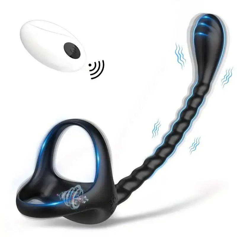 Anal Butt Plug Cock Ring Prostate Stimulator with Remote Control 10 Vibrating Modes Sweetstoy