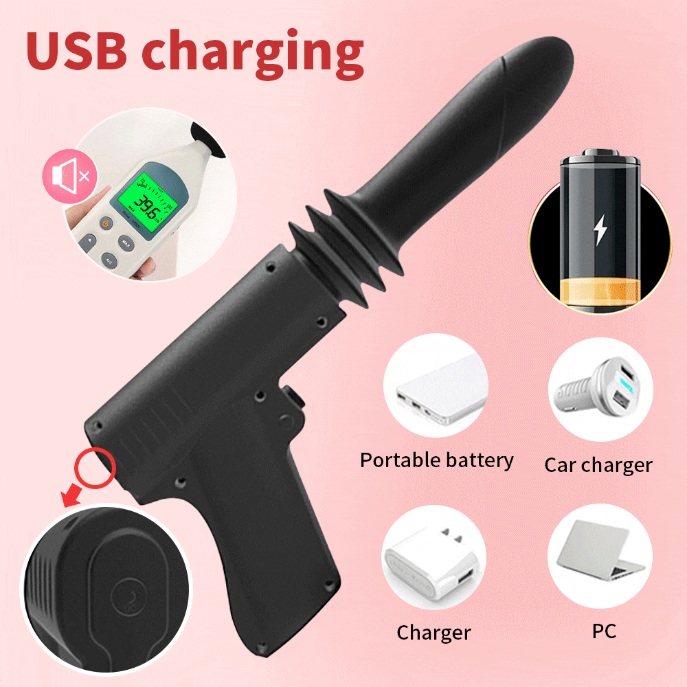 Pistol -  Woman Telescopic Vibrator G-spot Anal Pussy Gun Dildo Toy Sweetstoy