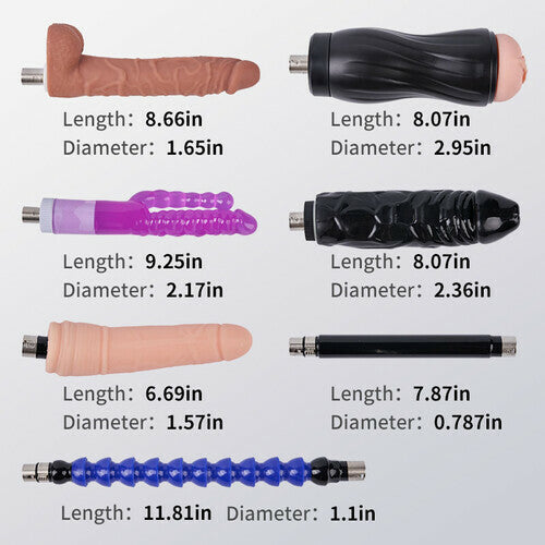 Iron Titan 400 Strokes/Mins 7 IN 1 Accessories Dildo Masturbation Sex Machine