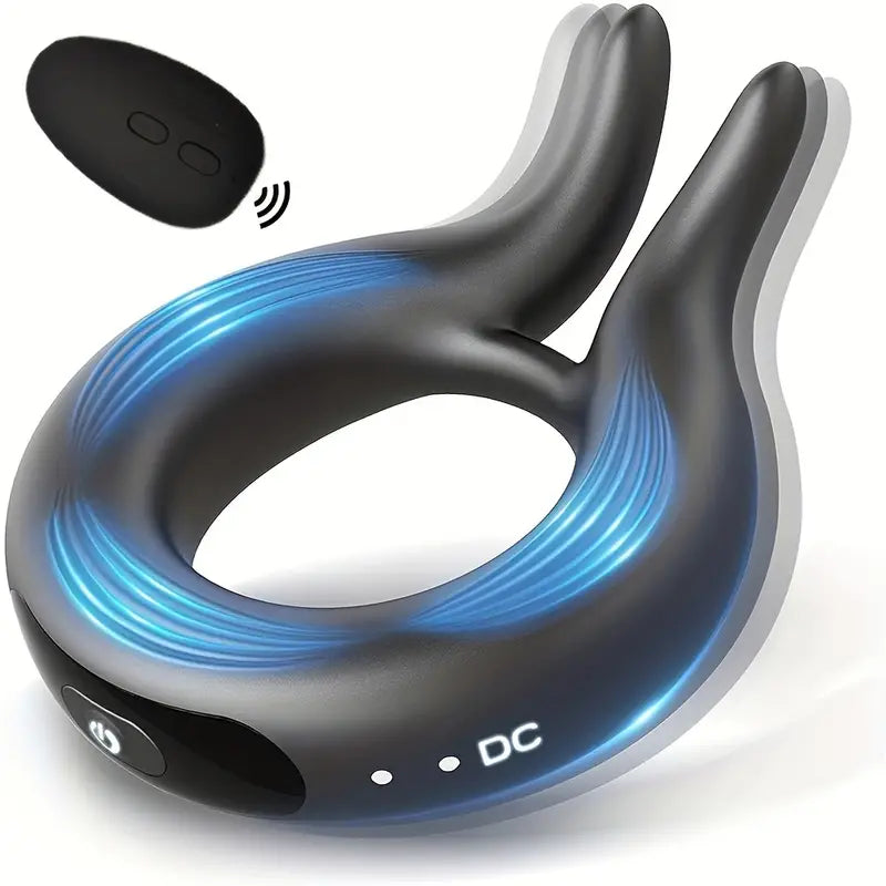 Vibrating Cock Ring, Penis Rings With 10 Vibration Modes, Rabbit Design Silicone Stretchy Couple Vibrator Erection Pleasure Enhance