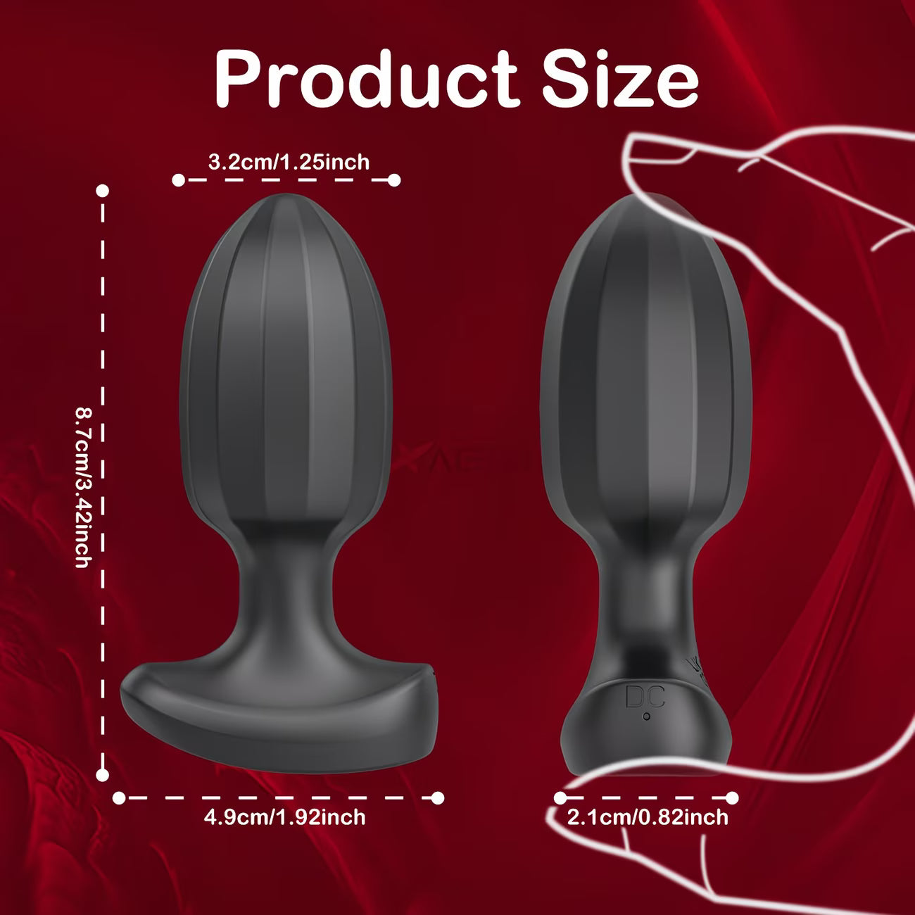 Nova P9 App-Control Prostate Massager with 9 Vibration Modes & Textured Ergonomic Design