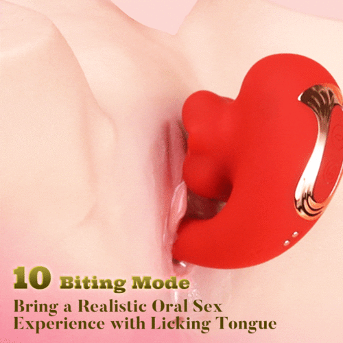 Tongue Licking G-spot Vibrator for Women 10 Biting & 10 Vibrating Modes