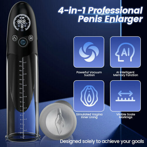 BathFun Smart Waterproof Penis Pump – Powerful Vacuum Training System for Enhanced Performance