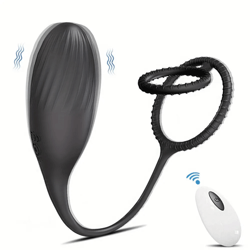 Remote-Controlled Prostate Massager with Dual Ring Design