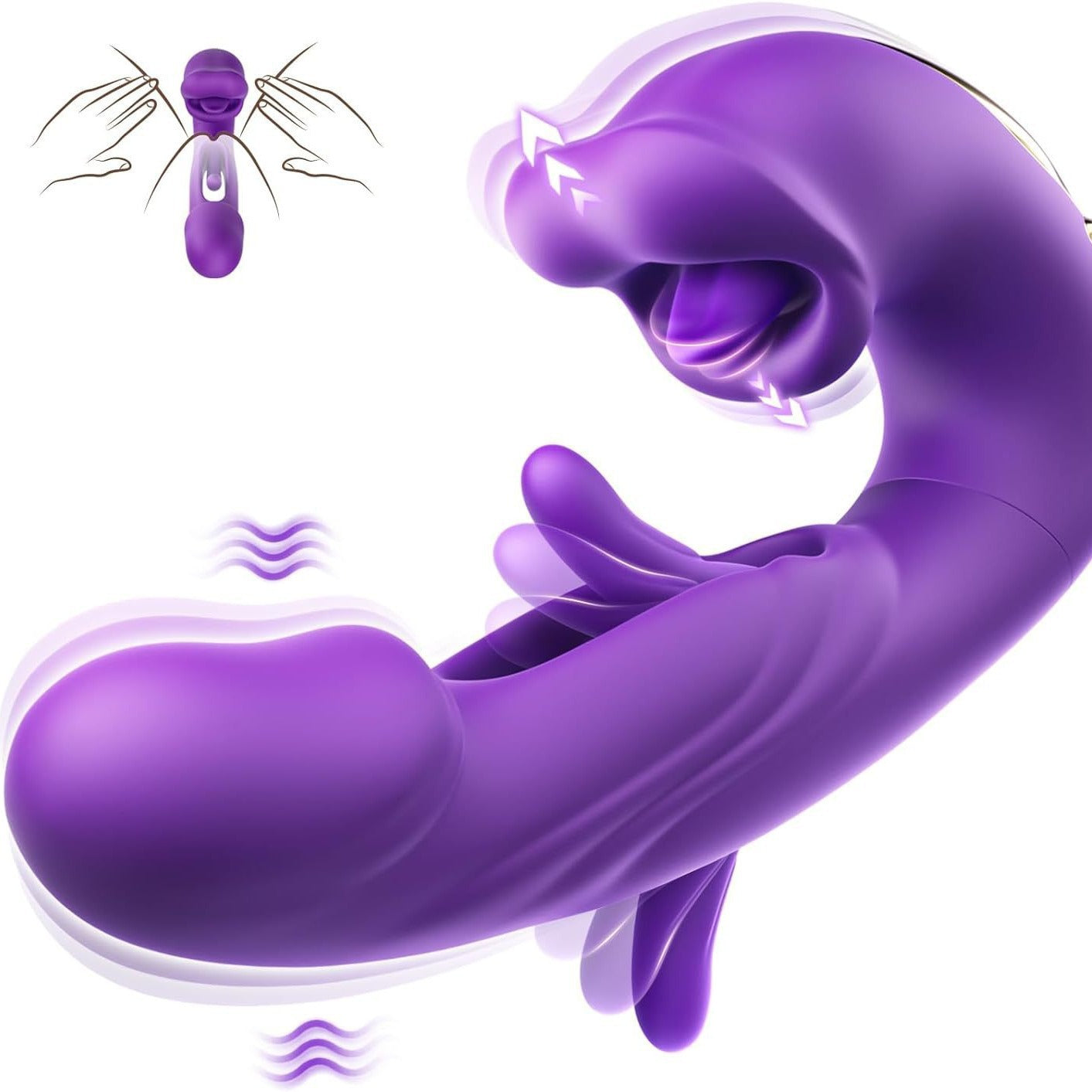G-Spot Vibratior Kiss 7 Flapping Vibrating Modes Sweetstoy