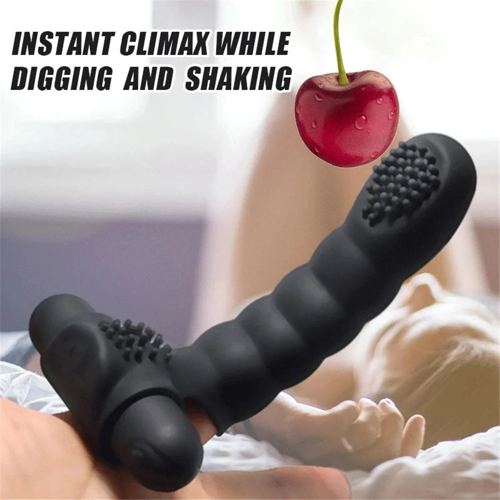 10-Mode Silicone Finger Vibrator – USB Rechargeable Clitoral & G-Spot Stimulator