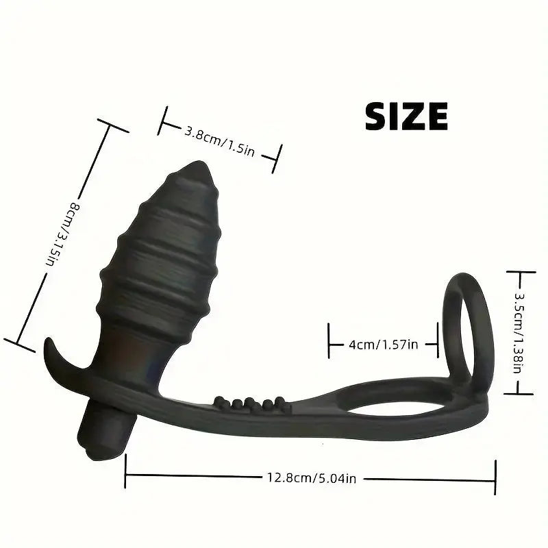 Men's Silicone Double Functional Design Penis Rings Sweetstoy