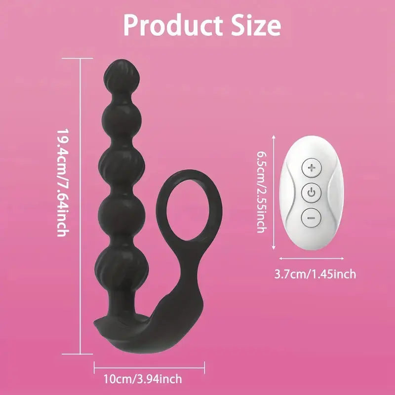 1pc Anal Plug Vibrator With Penis Ring Sex Toys, Male Prostate Massage Vibrator Anal Plugs Penis Ring Delay Ejaculation Vibrator Wireless Control Sex Toys For Men And Women Sweetstoy