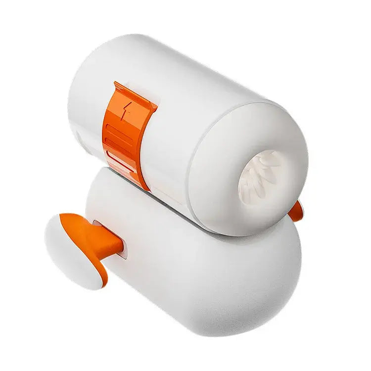 Flying Man 8-frequency Telescopic Vibration Heating Masturbation Cup With Handle Sweetstoy