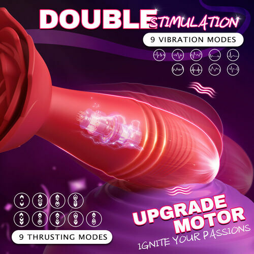 APP Thrusting Anal Vibrator Plug – Remote Control Rose Sex Toy