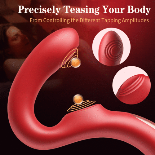 2 In 1 Clit & G-spot Vibrator U-Shape Design 9 Vibrating & 5 Tapping Modes