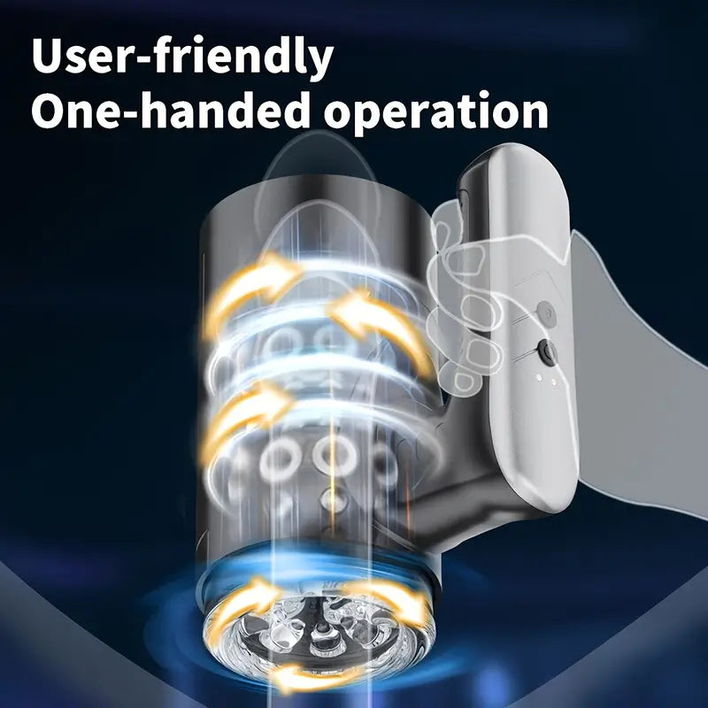 2 in 1 Automatic 5 Retractable 3 Swivel Male Masturbator Sweetstoy