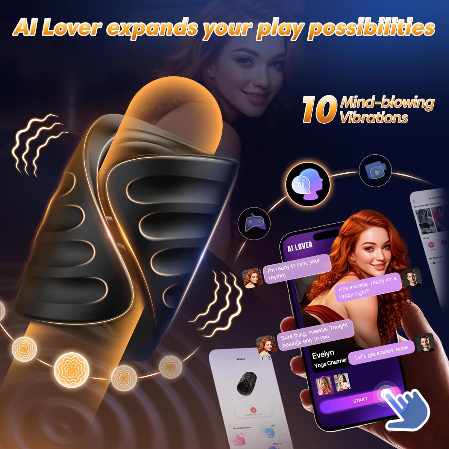 Intelligent Male Masturbator with App Control – Vibrating Stroker & Training Device