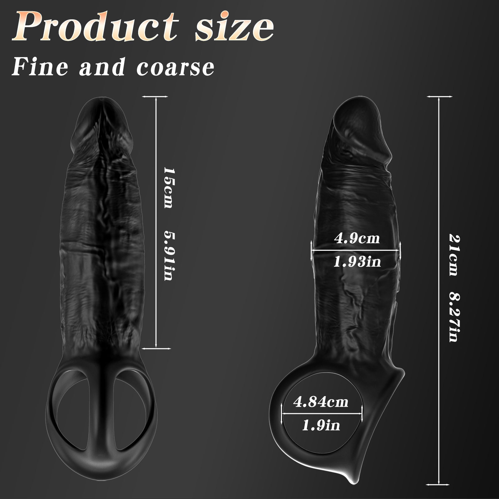 App-Controlled Vibrating Black Penis Sleeve & Cock Ring β Comfortable Fit, Locked-In Pleasure