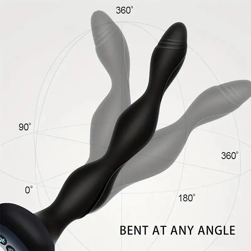 Bendable Electric Anal Plug Pulse Heating Prostate Massager Sex Toys 3-in-1 Sweetstoy
