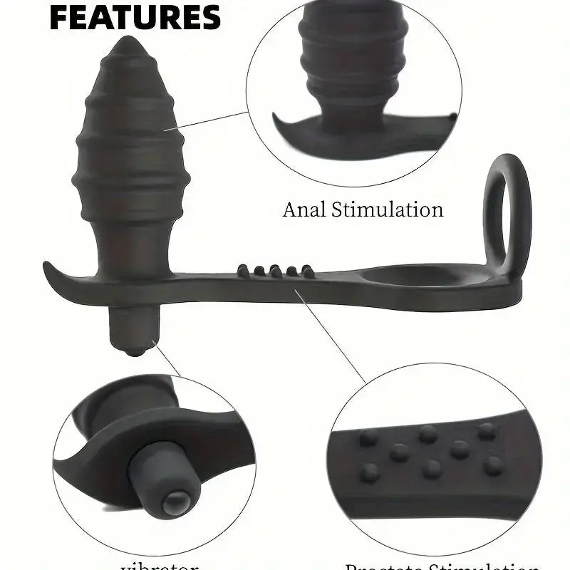 Men's Silicone Double Functional Design Penis Rings Sweetstoy