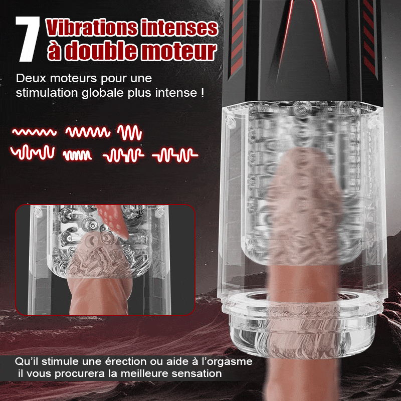Mars Oral Dominator – 4-in-1 Masturbator with Dual Motors (7 Vibration, 7 Rotation, Thrusting)