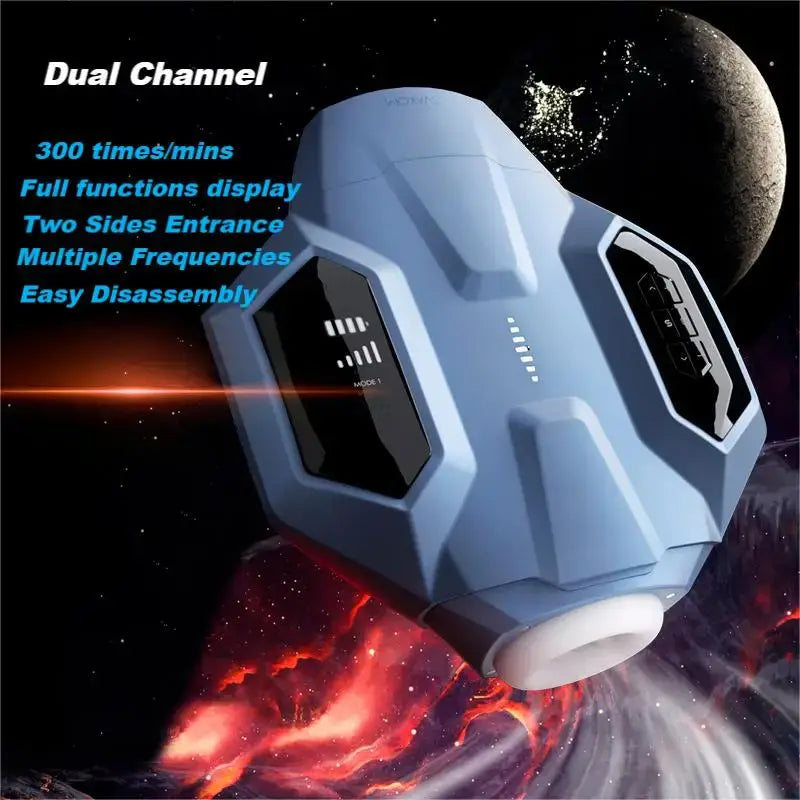 Galaxy Battleship Telescopic & Suction Heated Men’s Masturbator丨Power By Svakom Sweetstoy