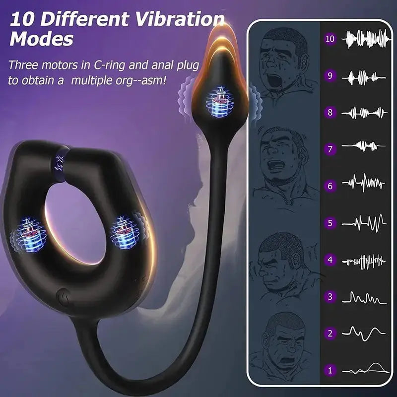 Cock Ring Butt Plug Male Prostate Massager Toys For Men Sweetstoy
