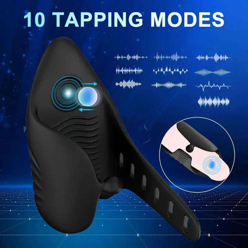 Adjustable Glans Vibrator 10 Vibrating & Tapping Modes Sweetstoy